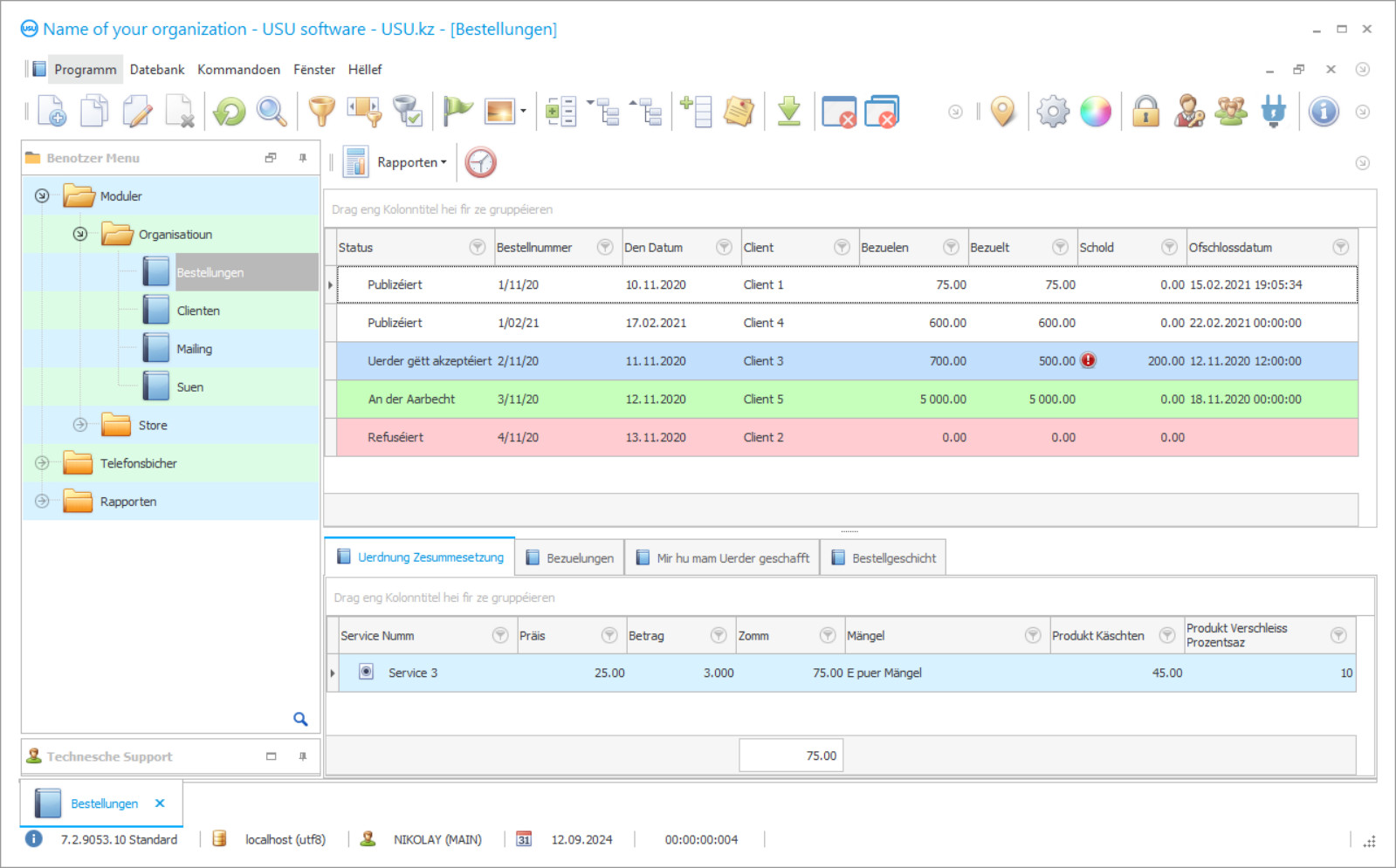 Programm fir eng dréchen Botz - Programm Screenshot