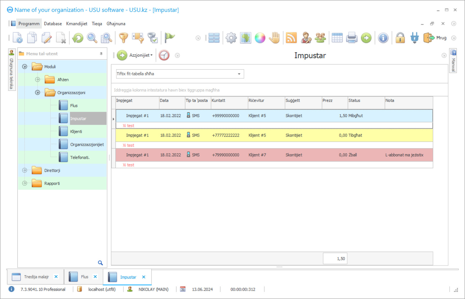 Programm biex jintbagħtu emails - Screenshot tal-programm