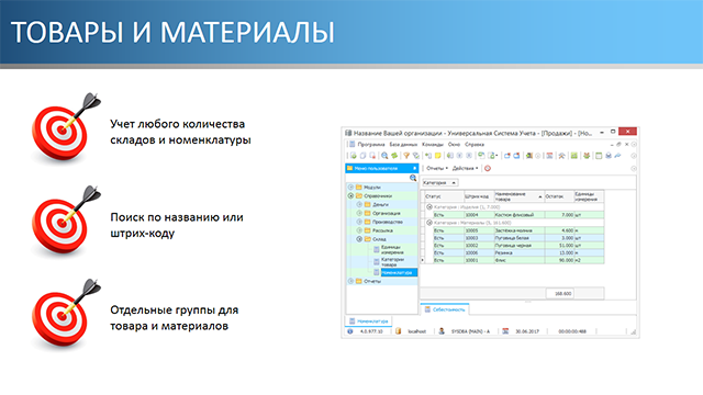 Товары и материалы