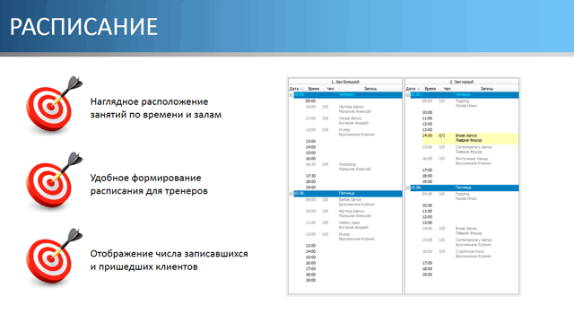 Расписание