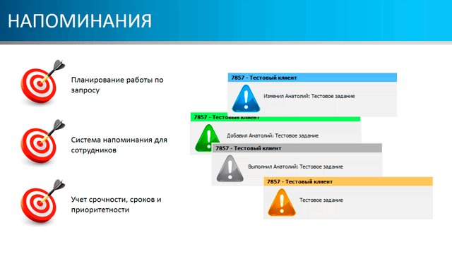Напоминания