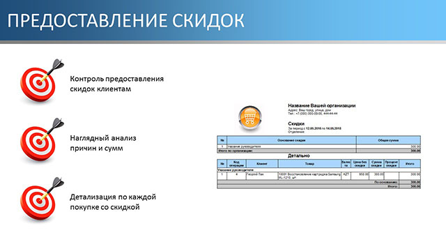 Предоставление скидок