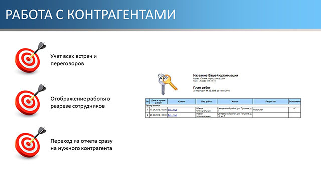 Работа с контрагентами