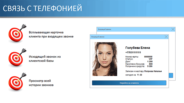 Связь с телефонией