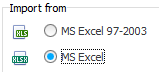 Uvoz iz XLSX datoteke