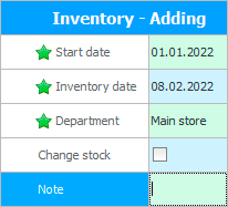 Adding inventory