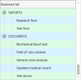 Bookmarks for Forms and Reports