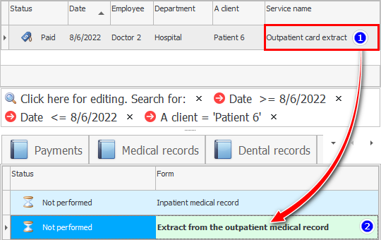 Disease history. Patient Discharge