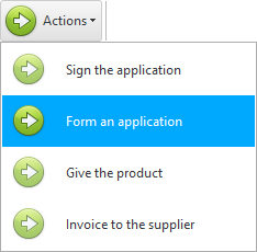 Action. Form an application.