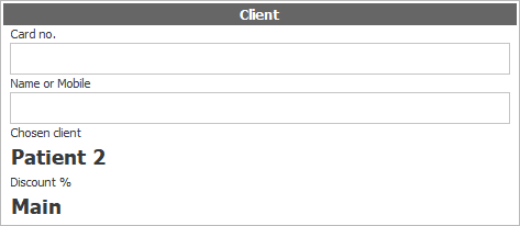 Patient selection section