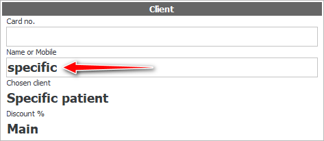 Search for a patient by name