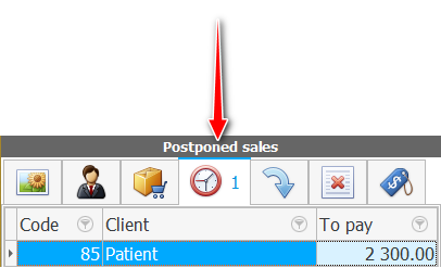 tab. Postponed sales