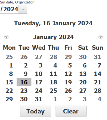 Date of sale