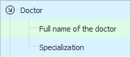 Form bookmarks. Doctor's details