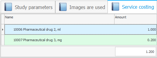 Sample cost estimate