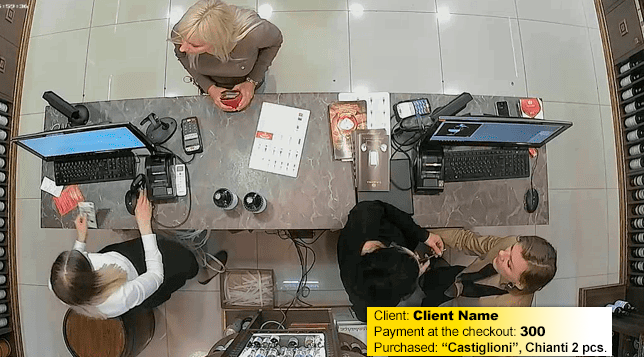 Video recording showing additional information from the program