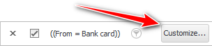 financial transactions. Filter by one field. Tune