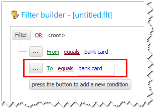 financial transactions. Filter by two fields