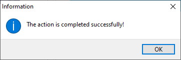 Password changed successfully