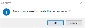 Deletion confirmation