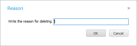Reason for deletion