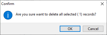 Deletion confirmation