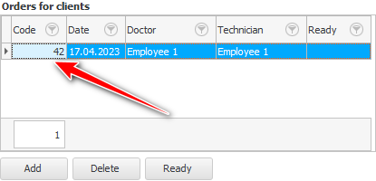 Unique work order number