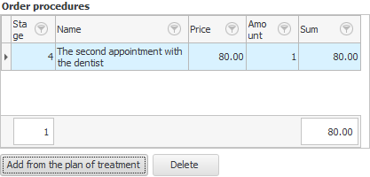 Added procedures to the work order for the dental technician