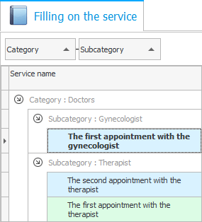 Linking the doctor's visit form to services