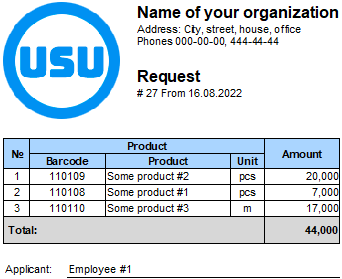 Completed application status.