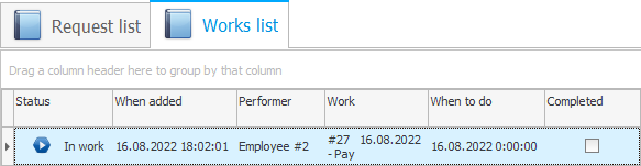 First job.