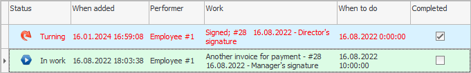 The second work has been returned.