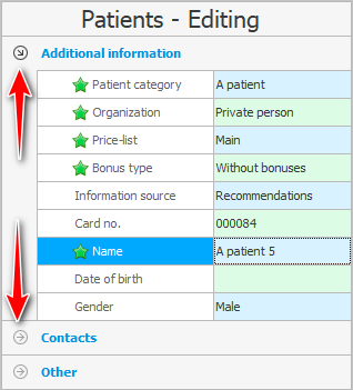 Dividing information into groups