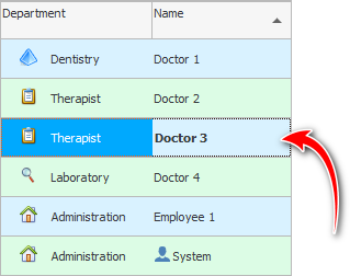 Chose an employee