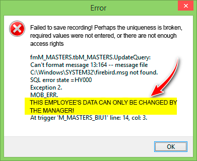Other errors