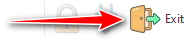 Exit button on the toolbar