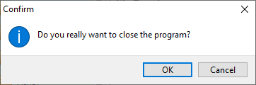 Program closure confirmation