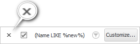 Cancel filter