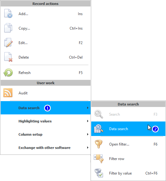 How to display an input field to search the entire table?
