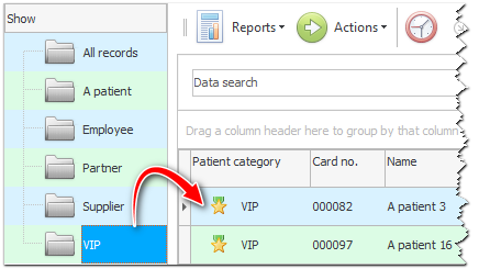 Show only clients with VIP status