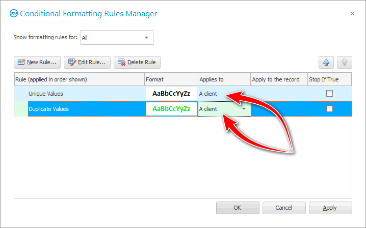 Applying both conditions to the same field