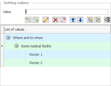 Added two more nested items to the selected node