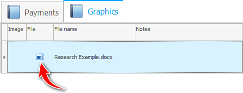 File attached to the electronic medical record