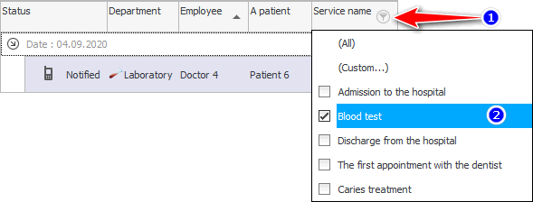 Afișați doar o anumită cursă de laborator