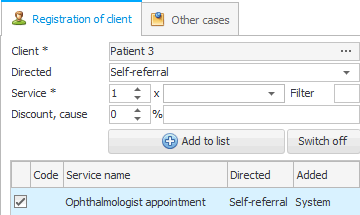Register a patient