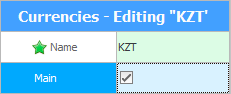 Editing KZT currency