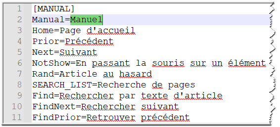 Changing the language file