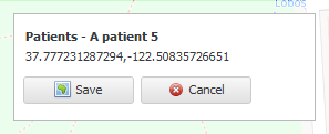 Saving client coordinates