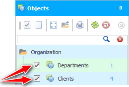 Enable different layers on the map