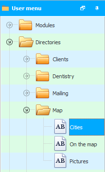 Menu. Cities